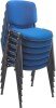 TC Club Black Frame Fabric Chair - Royal Blue