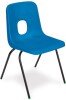Hille E-Series Stacking Chair - Seat Height 270mm - Blue