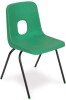 Hille E-Series Stacking Chair - Seat Height 270mm - Emerald