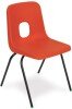 Hille E-Series Stacking Chair - Seat Height 380mm - Red