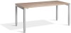 Lavoro Crown Height Adjustable Desk - 1600 x 800mm - Grey Nebraska Oak