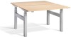 Lavoro Duo Height Adjustable Desk - 1400 x 700mm - Oak