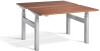 Lavoro Duo Height Adjustable Desk - 1400 x 700mm - Walnut
