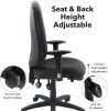 Dams Sofia Operators Chair with Adjustable Arms - Charcoal