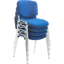 Dams Taurus Chrome Frame Stacking Chair - Pack of 4