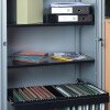 Bisley Systems Storage High Tambour Cupboard - 1970mm - Silver with Beech Doors
