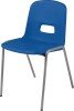 Reinspire GH20 Stacking Chair with Silver Frame - Seat Height 260mm - Blue
