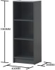 Essentials Medium Narrow Bookcase - Dark Grey