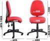 Dams Vantage 100 Operator Chairs - Pack of 4 - Red