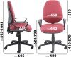 Dams Vantage 100 Operators Chair with Fixed Arms - Burgundy