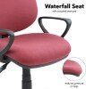 Dams Vantage 100 Operators Chair with Fixed Arms - Burgundy