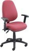 Dams Vantage 100 Operators Chair with Adjustable Arms - Burgundy