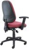 Gentoo Vantage 100 - 2 Lever Operators Chair with Adjustable Arms - Burgundy