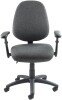 Gentoo Vantage 100 - 2 Lever Operators Chair with Adjustable Arms - Charcoal
