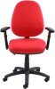 Gentoo Vantage 100 - 2 Lever Operators Chair with Adjustable Arms - Red