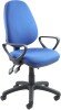 Gentoo Vantage 200 - 3 Lever Asynchro Operators Chair with Fixed Arms - Blue