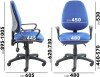 Gentoo Vantage 200 - 3 Lever Asynchro Operators Chair with Fixed Arms - Blue