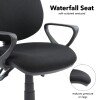 Dams Vantage 200 Operator Chair with Fixed Arms - Black