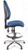 Chilli Chrome High Back Vinyl Draughtsman Operator Chair - Blue