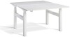 Lavoro Duo Height Adjustable Desk - 1400 x 700mm - White
