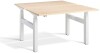 Lavoro Duo Height Adjustable Desk - 1400 x 700mm - Maple