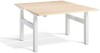 Lavoro Duo Height Adjustable Desk - 1600 x 700mm - Maple