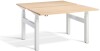 Lavoro Duo Height Adjustable Desk - 1200 x 700mm - Maple