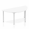 Dynamic Impulse Box Leg Semi-Circle Table - White