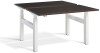 Lavoro Duo Height Adjustable Desk - 1600 x 700mm - Wenge