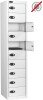 Probe LapBox 10 Compartment Locker - 1780 x 380 x 460mm - White (RAL 9016)