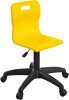 Titan Swivel Junior Chair with Black Base - (6-11 Years) 355-420mm Seat Height - Yellow