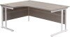 TC Twin Leg Corner Desk 1600 x 1200mm - Grey Oak