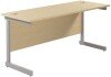 TC Single Upright Rectangular Desk with Single Cantilever Legs - 1800mm x 600mm - Maple (8-10 Week lead time)