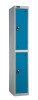 Probe Two Door Single Nest Steel Locker - 1780 x 380 x 380mm - Blue (Similar to RAL 5019)
