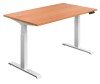 TC Economy Height Adjustable Desk with I-Frame Legs - 1200mm x 800mm - Beech