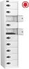 Probe LapBox 10 Compartment Locker with Charge Socket - 1780 x 380 x 525mm - White (RAL 9016)