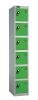 Probe Six Door Single Steel Lockers - 1780 x 305 x 460mm - Green (RAL 6018)