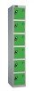 Probe Six Door Single Steel Lockers - 1780 x 305 x 380mm - Green (RAL 6018)