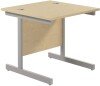 TC Single Upright Rectangular Desk with Single Cantilever Legs - 800mm x 800mm - Maple (8-10 Week lead time)