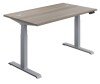 TC Economy Height Adjustable Desk with I-Frame Legs - 1200mm x 800mm - Grey Oak