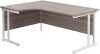 TC Twin Leg Corner Desk 1800 x 1200mm - Grey Oak