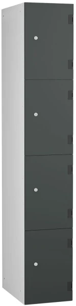 Probe Shockbox Four Tier Overlay Door Locker 1780 x 305 x 390mm - Dark Grey